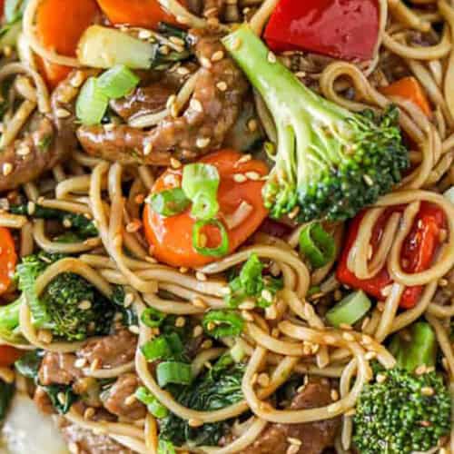 close up of Beef Stir Fry.
