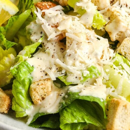 Caesar Salad with parmesan.