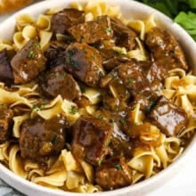 bowl of Beef and Noodles.