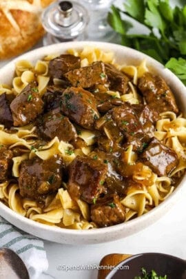 bowl of Beef and Noodles.