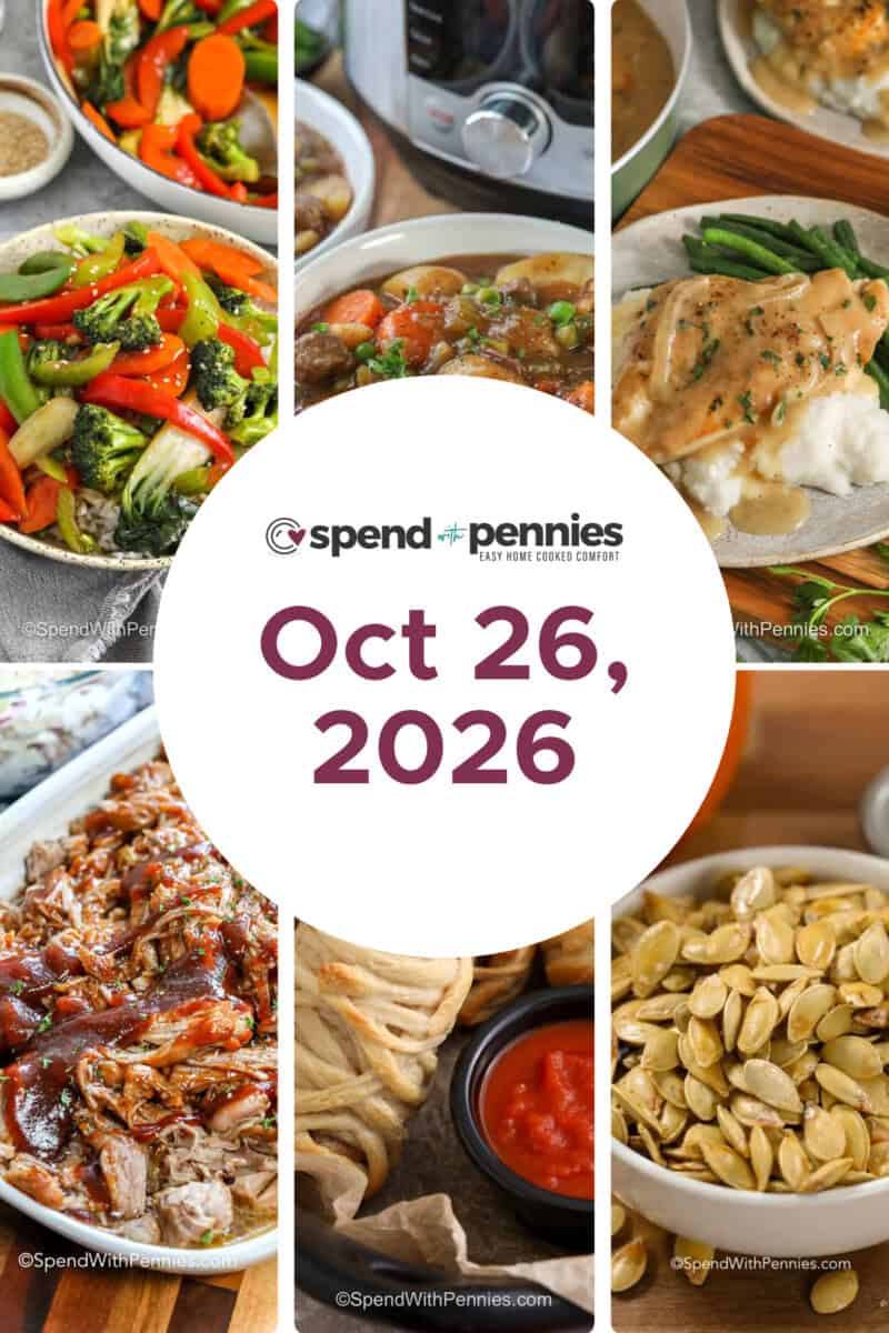 Weekly Meal Plan for Oct 26, 2026 FT.