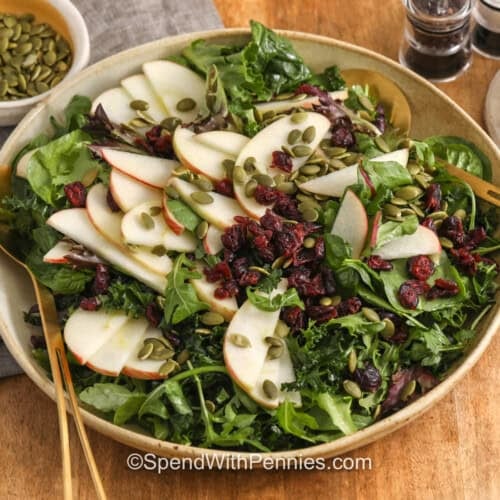 Thanksgiving salad in a bowl.