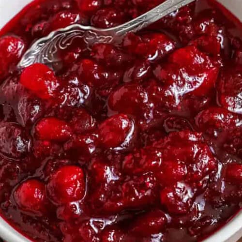 close up of Cranberry Sauce Recipe.