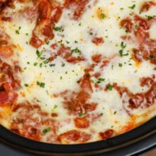 close up of Crockpot Lasagna.