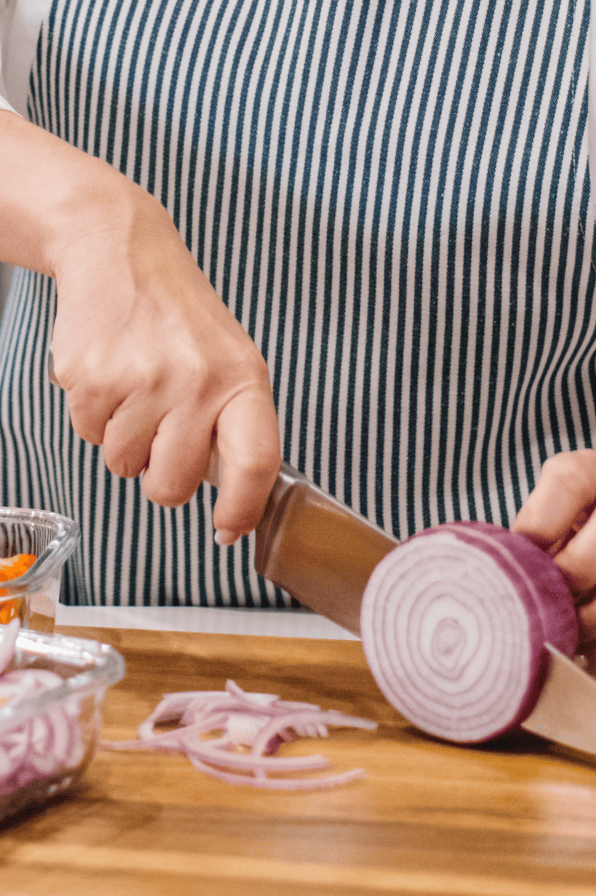 Preparing vegetables in the kitchen